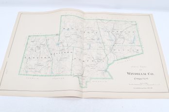 1893 Map Windham County Connecticut  Hurd Atlas