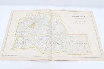 1893 Map Middlesex County Connecticut  Hurd Atlas