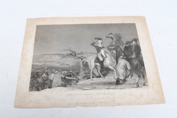 19th C Engraving.  WASHINGTON, CROSSING THE DELAWARE