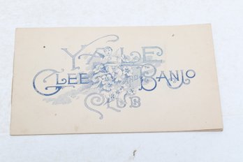 Yale Glee Club & Banjo Club  1891 Tour Booklet