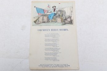 MAGNUS, Charles (publisher) 'Columbia's Hardy Seamen' New York, Ca. 1861-1865