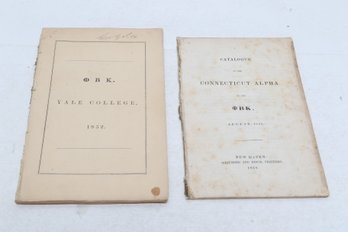 1832 Yale Phi Beta Kappa Connecticut Alpha Academic History.