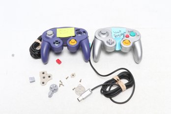 Lot Of 2 Nintendo Gamecube Controllers For Parts Repair