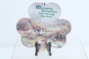 May Nothing But Happiness Come Through Your Door Plate