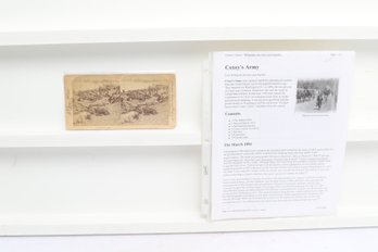 1894 Coxeys Army Stereoview Photograph Encampment Protest Marchers Underwood Underwood Albumen Stereoview