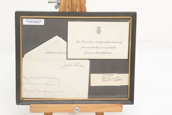 Small Collage JFK Death Appreation Of Sympathy Acknowledgement Jacqueline Kennedy & Robert Kennedy