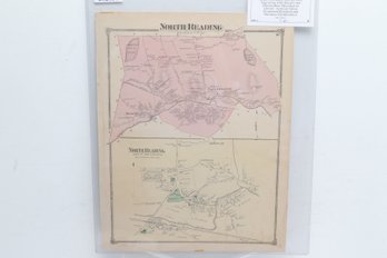 1875 Beers Map Of North Reading Massachusetts, Middlesex County Atlas