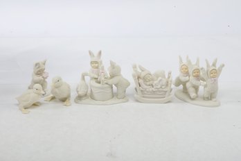 Grouping Of Department 56 Snow Babies (Easter Themed)