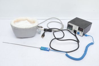 J-Kem Scientific Model 210 Timer Temperature Controller W/ Glas-Col Heating Mantle