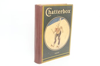 Chatterbox 1930 Illustrated Childrens Annual Wells Gardner Darton London Juvenile Literature , Ski Cover