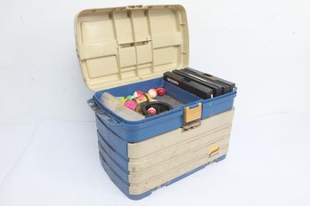 Vintage Plano 4 Drawer Tackle Box W/ Accessories And Lures