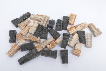 Carved Stone Chess Pieces