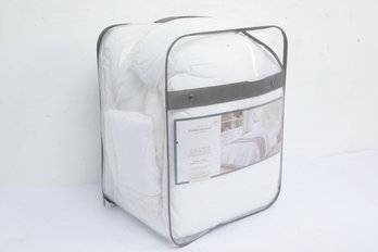 Threshhold Full/Queen Lace Border Cotton Slub Comforter Set