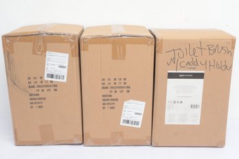 Three Cases New Toilet Brush W/ Caddy 6 Per Case