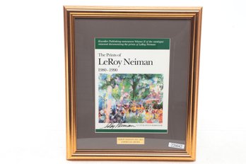 LeRoy Neiman Framed Autographed Print Wit PSA/DNA Cert