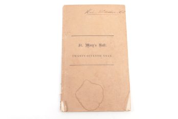 1864 St. Marys Hall Register Twenty-Seventh Year King & Baird Printers Philadelphia