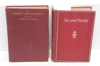 1907 Sex And Society & 1916 Heredity And Environment By Thomas And Conklin Sociology And Biology Studies