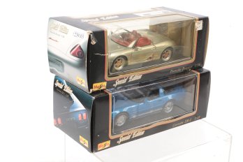 2 Maisto 1:18 Die Cast Car Models: Porsche Boxster & Corvette ZR-1