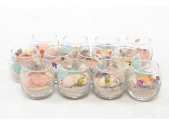 Lot Of 12 Sea Shell Candles Votives