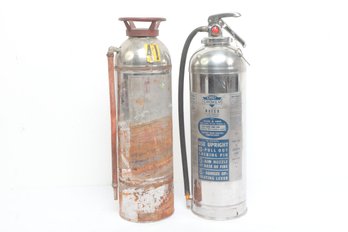 Pair Of Vintage Fire Extingiushers Including Chief Croker