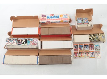 Partial Complete Set Lot Baseball Hockey W/ 1887 Fleer Opc Bo Jackson Rookie Card