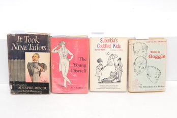 Group Of 4 Inscribed Vintage Books W/ Dust Jackets, Incl. It Took Nine Tailors & This Is Goggle