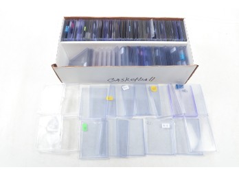 Two Row Box Loaded With Various Sized Used Top Loaders Plus Boxes