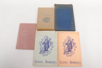 Franklin (benjamin) Collection Of 5 Volumes Including Becker Biographical Sketch And Privately Printed Items.