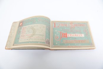 19th Century Color Illustrated Burgmein Serenades For Piano Four Hands Ricordi Milano