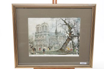 Framed Maurice Legendre Print Notre Dame Paris