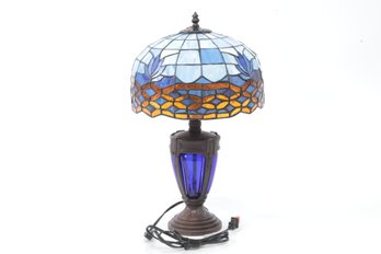 Tiffany Style, Italian Made 'Collezione L'imperiale ' Slag Glass Table Lamp  #PE90063