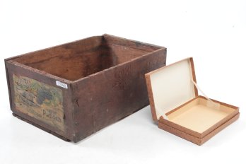 Vintage Wooden Box Crate Beaver Oregon Prunes HS Gill & Co.  Cardboard Box