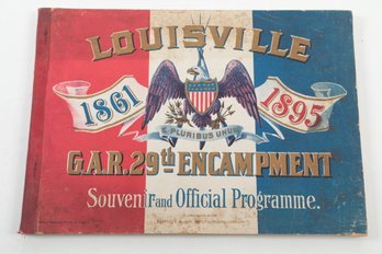 AMERICANA CIVIL WAR 1861 To 1895 Louisville G.A.R. 29th Encampment Souvenir Program