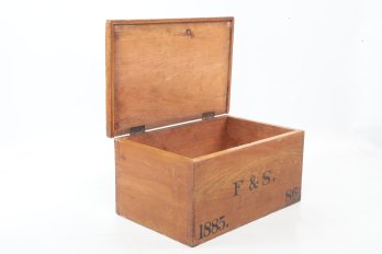 Vintage Wooden Double Hinged Box 10x20' F&S 1885 86