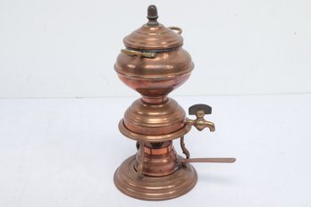 Antique Copper Samovar By Jos. Heinrich Of Paris & New York