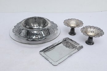 Assorted Lot Of Vintage Silver Plate: Rogers, Etc.