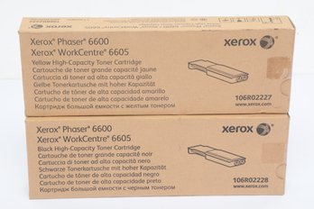 Xerox Phaser 6600 Yellow And Black Toner Cartridges