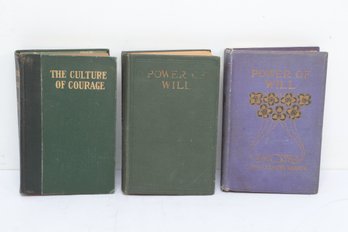 2 'Power Of Will' Hard Covers Books & The Culture Of Courage.