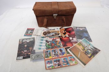 Vintage Ranchero Buckle Case Plus Comic Books Sports Cards Vintage Bud Light Patriots Decal & Whalers Tickets