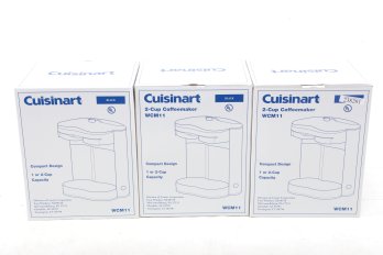 3 Cuisinart Coffee Maker 2-Cup Black WCM11 Travel Compact Vacation Beach Camping
