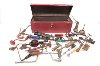 Tool Box Full Of  Vintage Tools