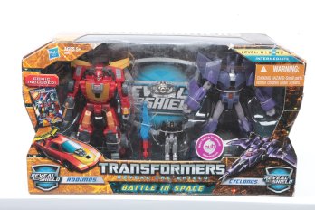 Transformers Reveal The Shield Battle In Space Rodimus Cyclonus Factory Sealed