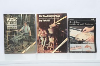Woodworking Roy Underhill Woodwrights Shop & Companion & Scroll Saw Handbook 3 Books