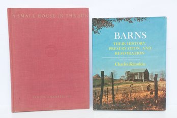 Architecture & New England Books A Small House In The Sun & Barns 2pc Illustrated Scholarly Lot HC DJ