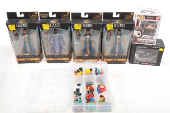Pop Culture Lot Legos, Funko Pops And Marvel Action Figures