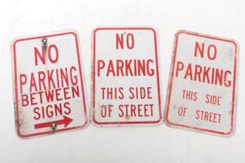 3pc No Parking This Side Of Street Signs