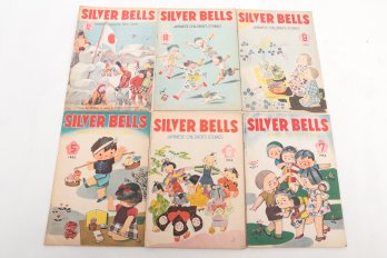 1953 Silver Bells Japanese Childrens Stories Nos. 5 6 7 9 10 12 Illustrated English Childrens Magazine