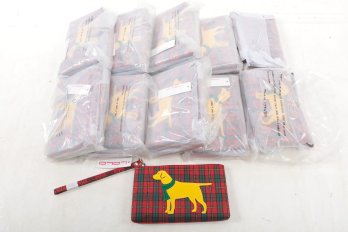 20 LOLO Watch Hill Wristlet/Wallet: Red Plaid With Yellow Labrador