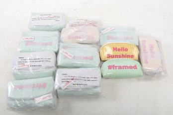 20 LOLO Watch Hill Sunglasses Case: Yellow/Whit 'Hello Sunshine' & Green/White '#FRAMED'