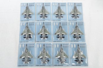 Lot Of 12 FABBRI 1:100scale F-4J Phantom Military Diecast Plane Model With Stand